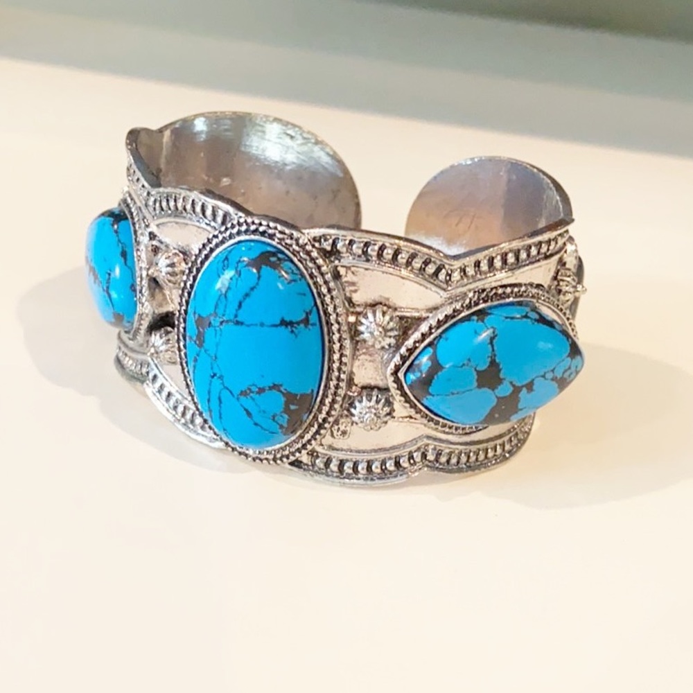 Novadab Turquoise Tribal Cuff Bracelet